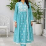 Blue Anarkali Set