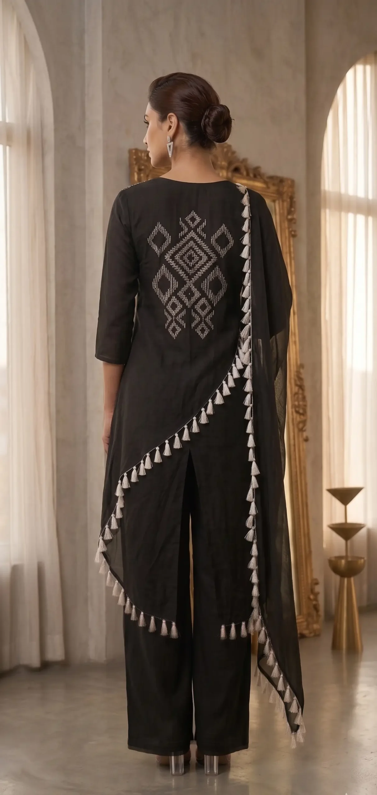 Embellished High-Low Co-ord Set - Image 4