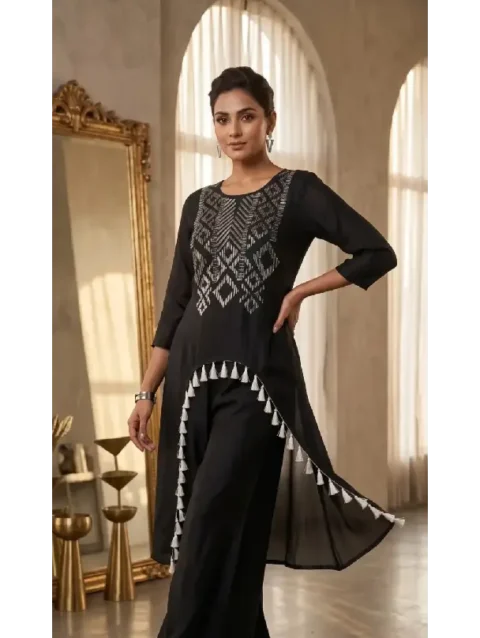Embellished High-Low Co-ord Set