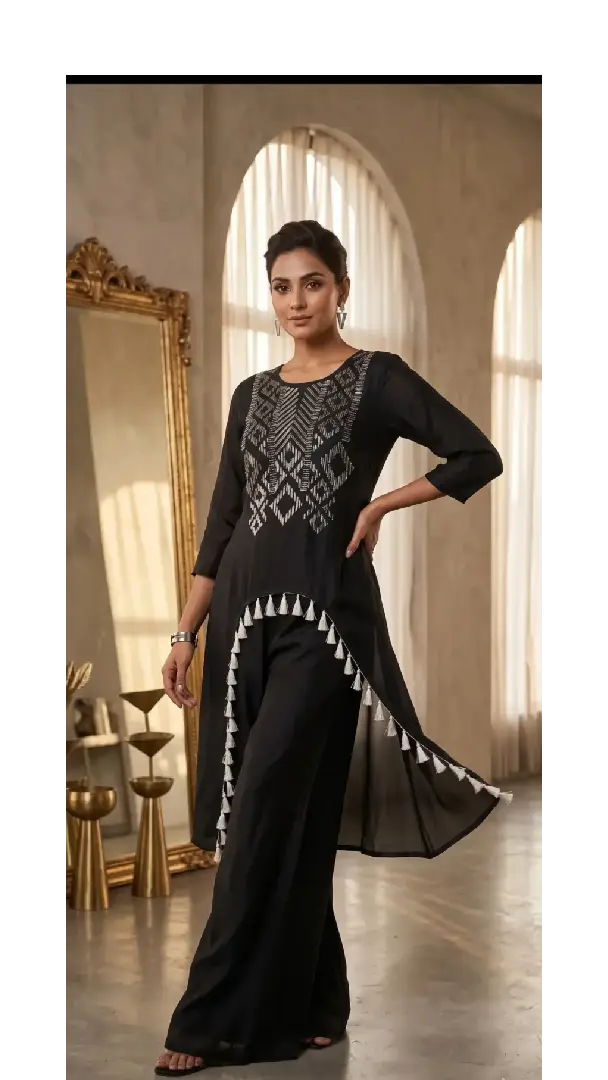 Embellished High-Low Co-ord Set